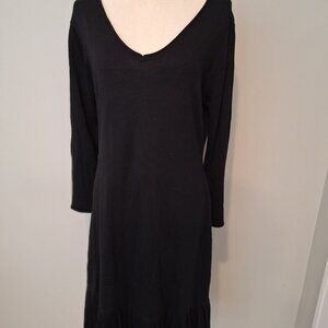 Calvin Klein Great pullover, knit dress with v-neck and 7" pleated hem
